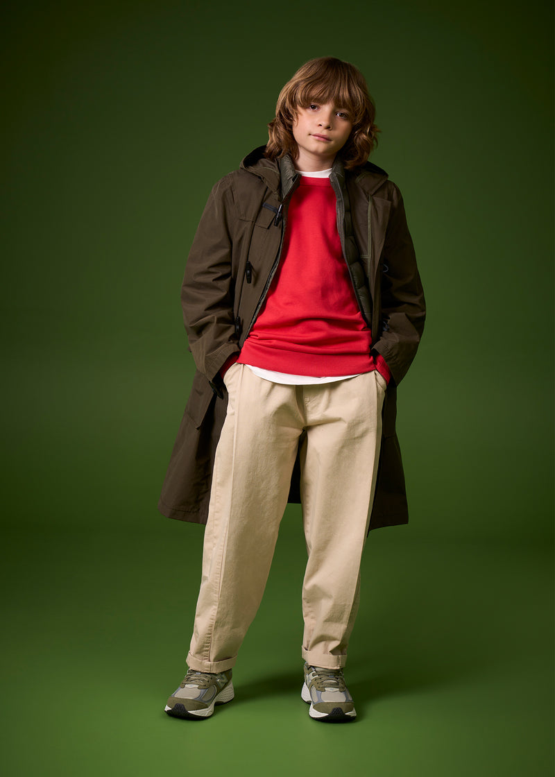 Children's Ripstop Showerproof Duffle Coat Khaki