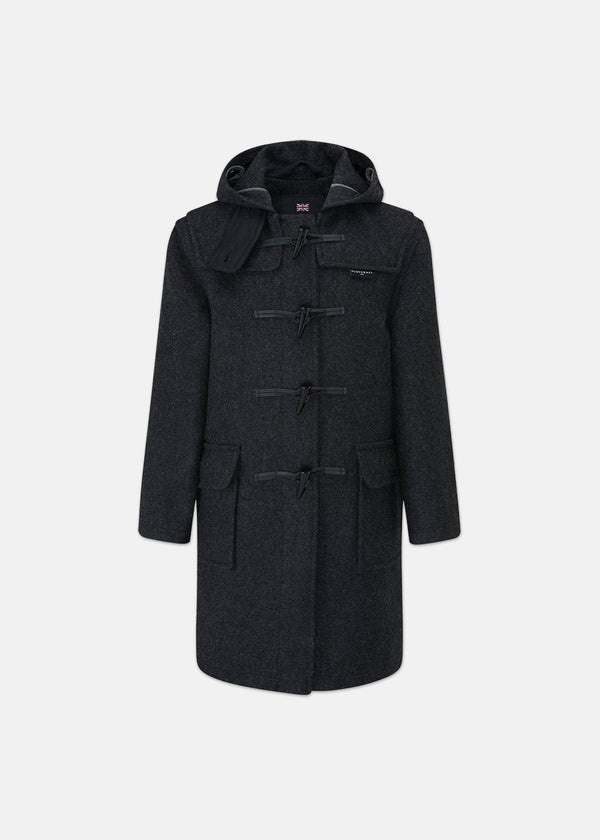 Children's Melton Wool Duffle Coat Charcoal