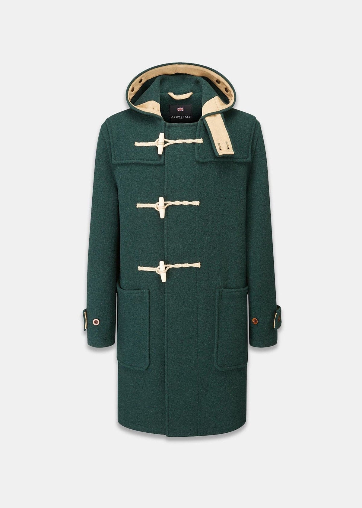 Men s Duffle Coats Original Monty British Quality Tagged color pine green Gloverall