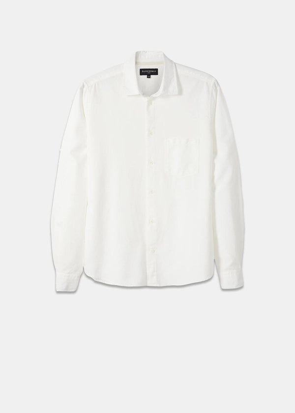 Overdyed Oxford Overshirt White