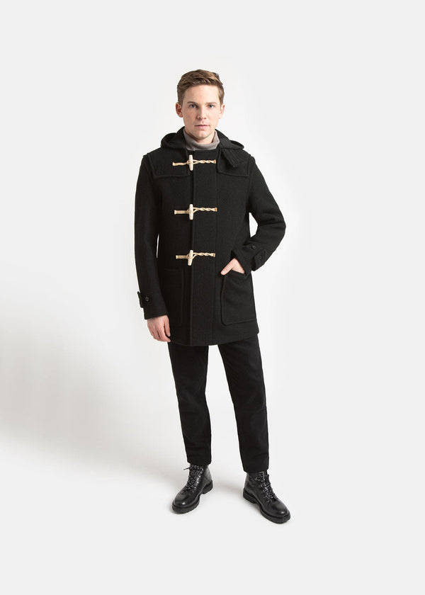 Mid Monty Duffle Coat Brown with Black Trim