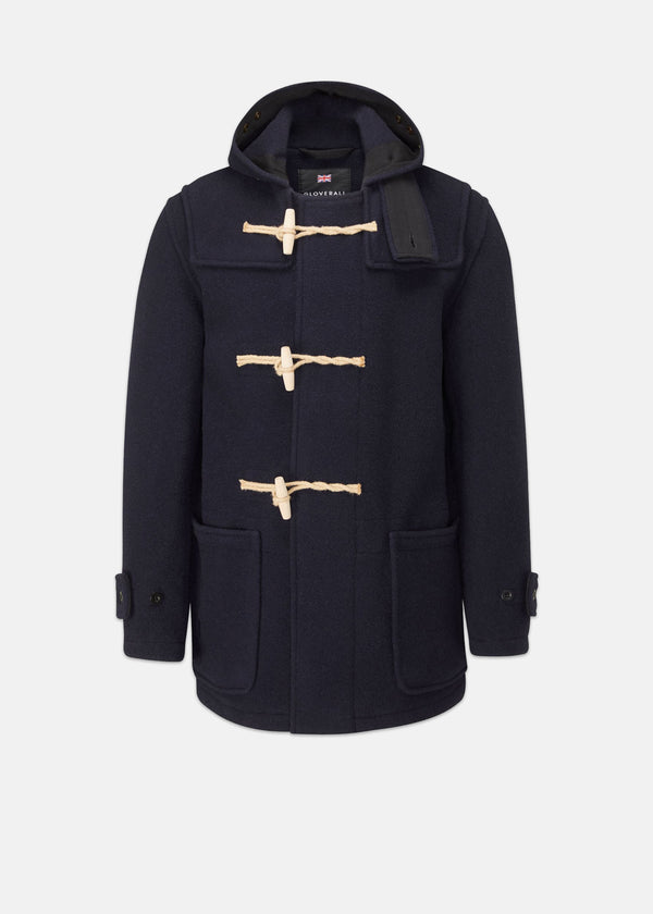 Mid Monty Duffle Coat Navy Black Webbing
