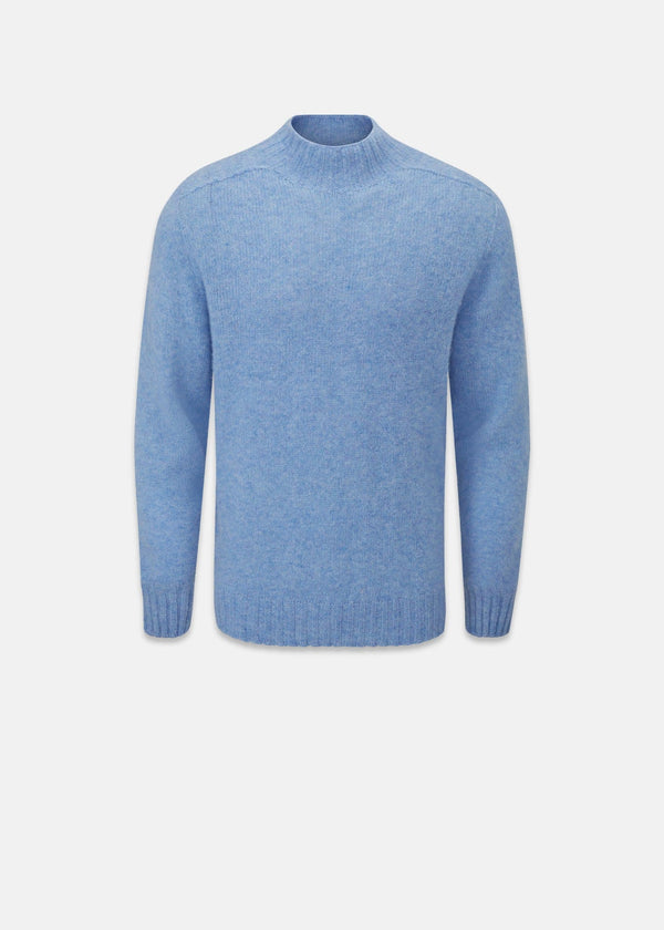 Windsor Lambswool Jumper Sky Blue