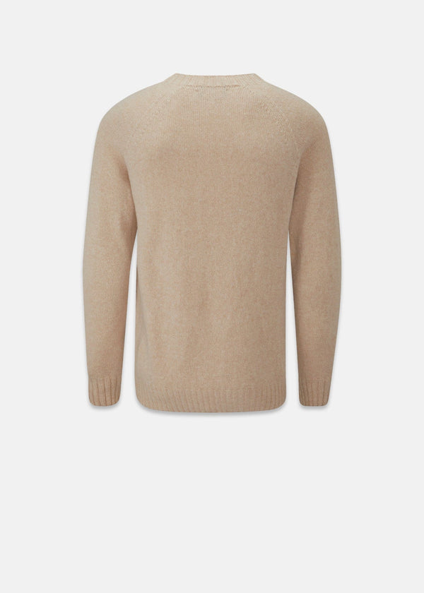 Henley Lambswool Jumper Oatmeal