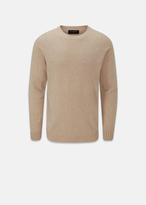 Henley Lambswool Jumper Oatmeal