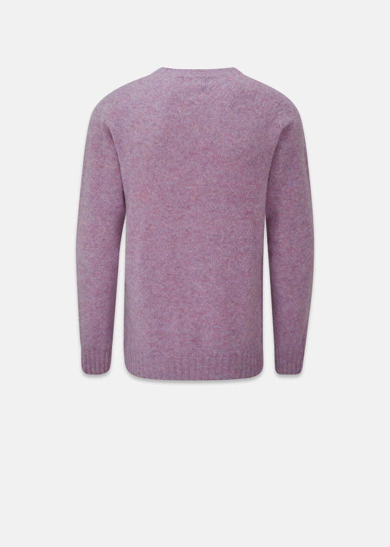 Oxford Brushed Lambswool Jumper Purple