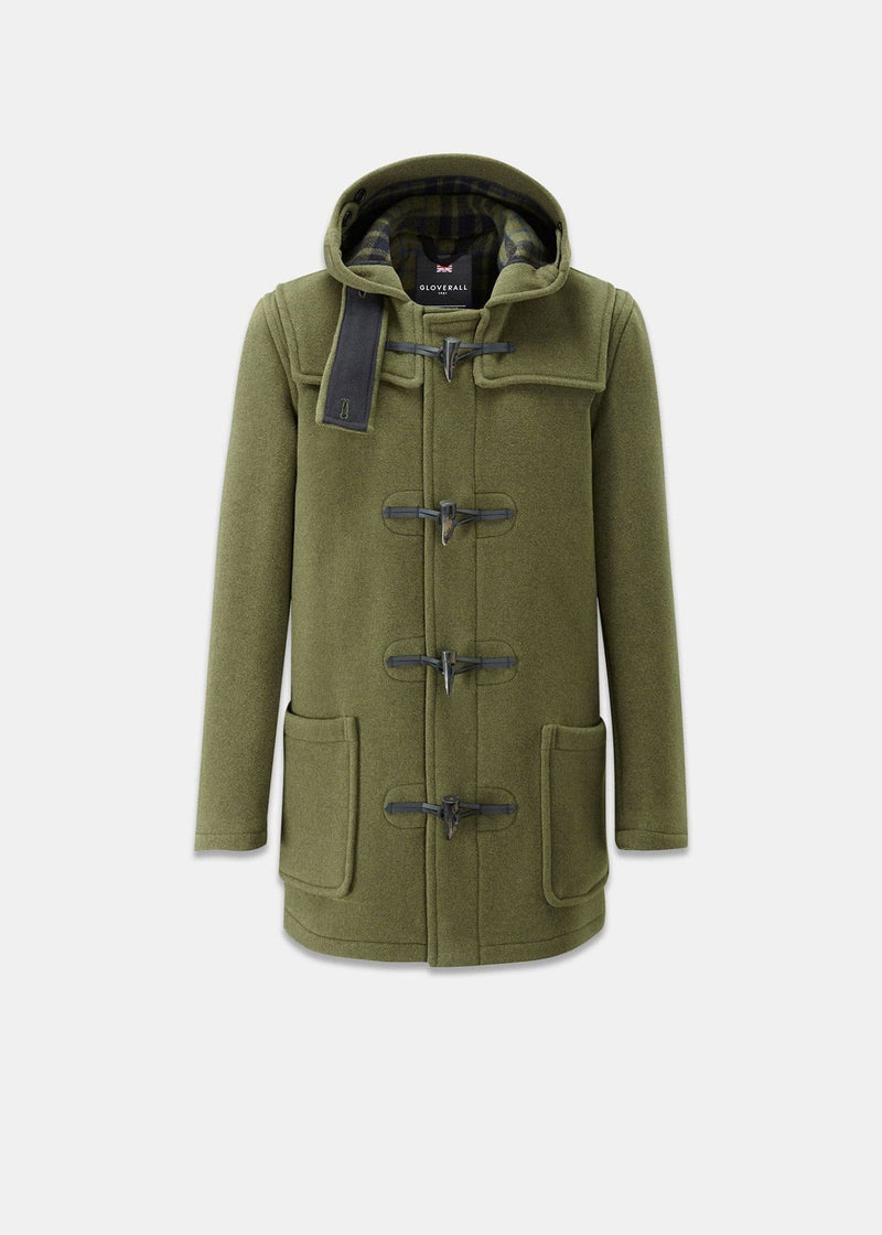 Mid Length Duffle Coat Loden Check