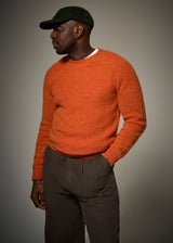 Oxford Brushed Lambswool Jumper Orange