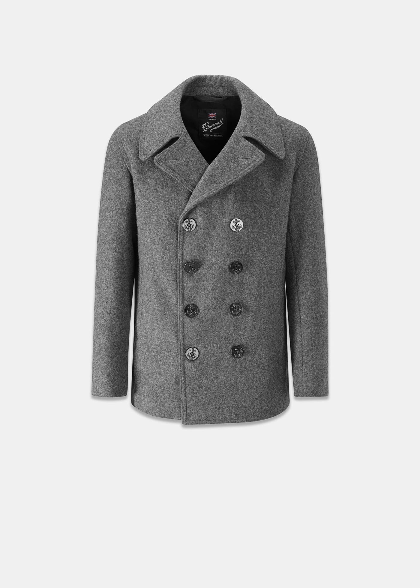 Mens grey pea coat hotsell