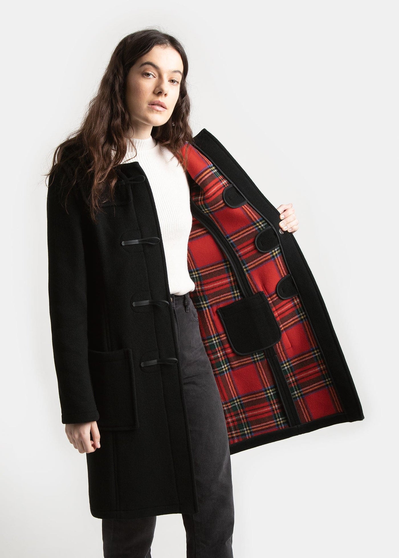 Gloverall Wool Plaid store Tartan Coat