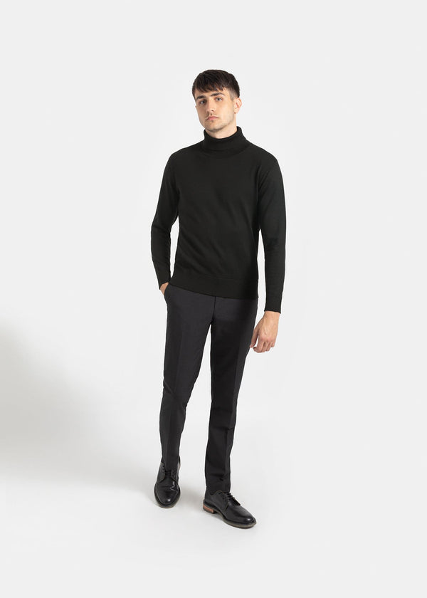 Roll Neck Jumper Black