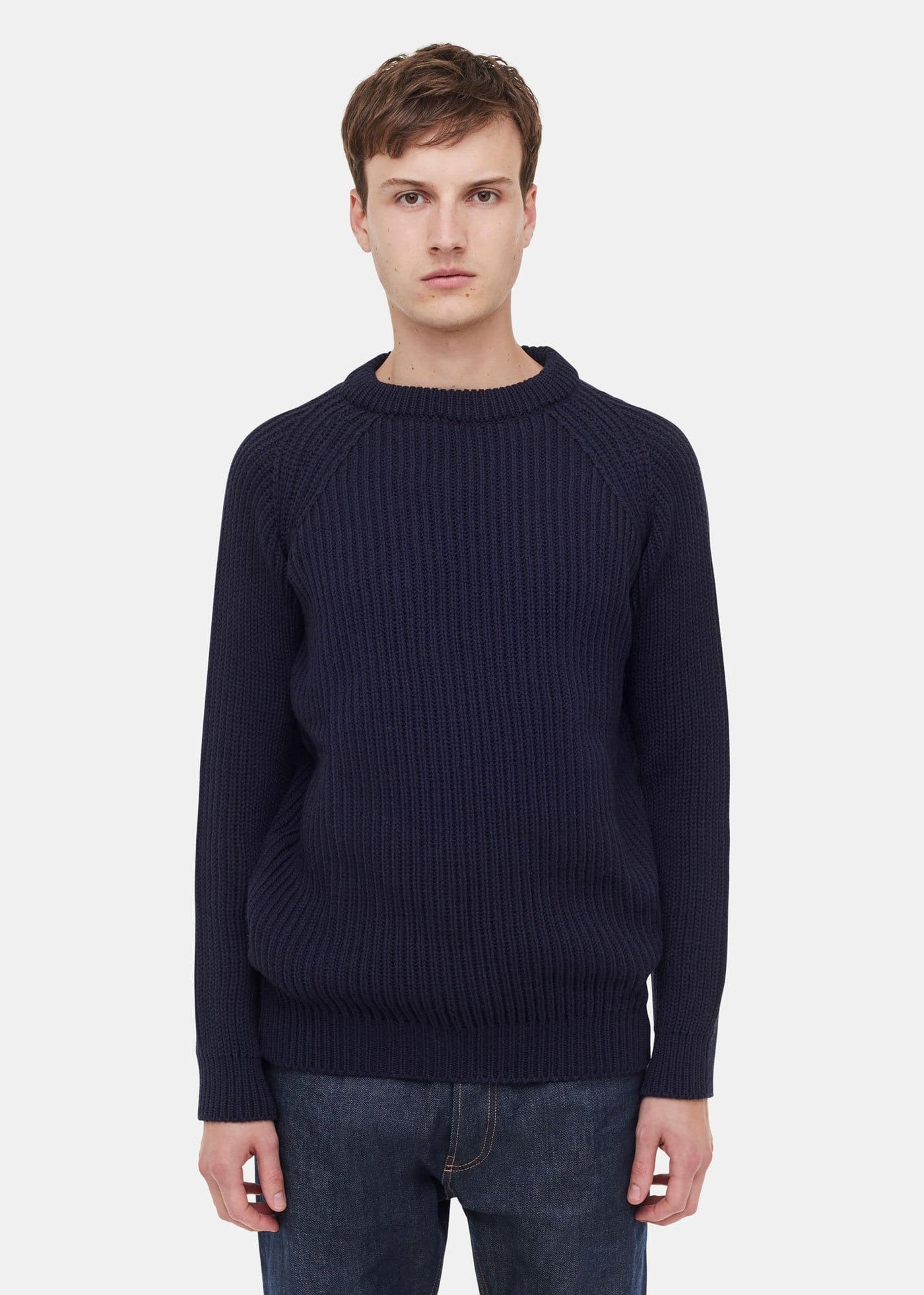 Navy knitwear top